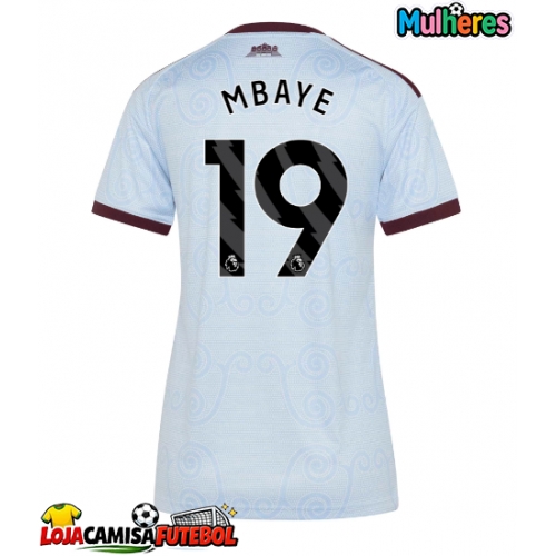 Camisa de Futebol Aston Villa Ibrahim Mbaye #19 Equipamento Alternativo Mulheres 2026-27 Manga Curta